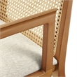 Monarch Dining Armchair in Honey Natural Heathered Weave Ivory