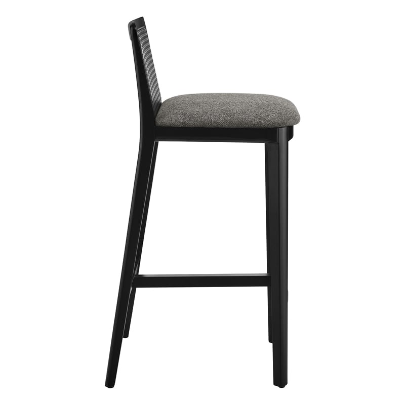 Monarch Bar Stool in Black Black Gray