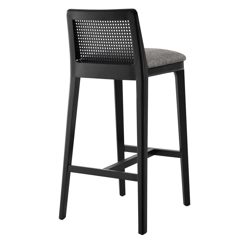 Monarch Bar Stool in Black Black Gray