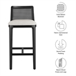 Monarch Bar Stool in Black Black Heathered Weave Ivory