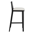 Monarch Bar Stool in Black Black Heathered Weave Ivory