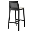 Monarch Bar Stool in Black Black Heathered Weave Ivory