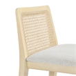 Monarch Bar Stool in Antique White Natural Heathered Weave Ivory