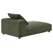 Modway Solace Modular Corduroy Upholstered Armless Chaise Lounge in Fern
