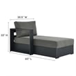 Tahoe 4-Piece Sectional Sofa Set in Gray Charcoal