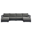 Tahoe 4-Piece Sectional Sofa Set in Gray Charcoal