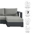 Tahoe 4-Piece Sectional Sofa Set in Gray Gray