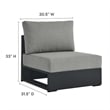 Tahoe 4-Piece Sectional Sofa Set in Gray Gray
