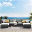 Tahoe 4-Piece Sectional Sofa Set in Gray Gray