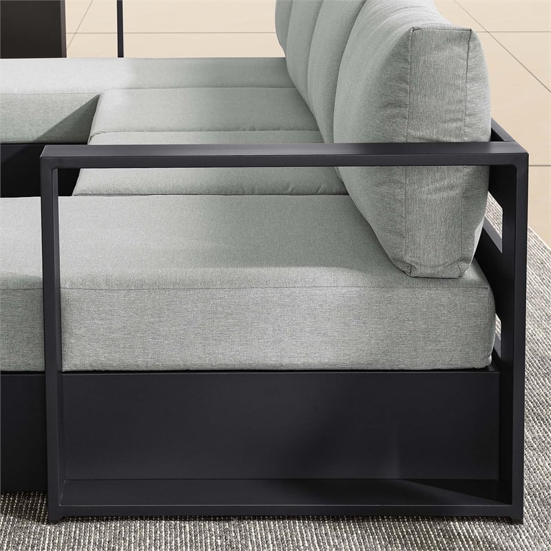 Tahoe 4-Piece Sectional Sofa Set in Gray Gray