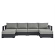 Tahoe 4-Piece Sectional Sofa Set in Gray Gray