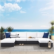 Tahoe 4-Piece Sectional Sofa Set in Gray White