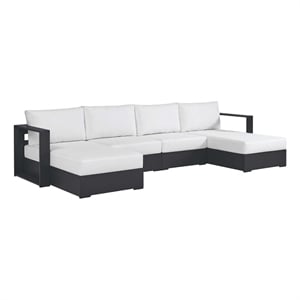 Tahoe 4-Piece Sectional Sofa Set in Gray White