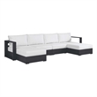 Tahoe 4-Piece Sectional Sofa Set in Gray White