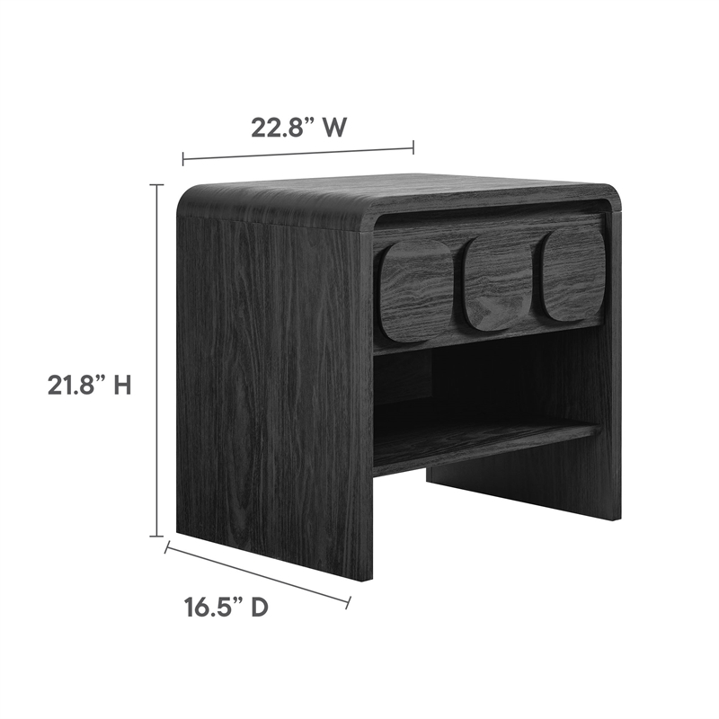 Toscana Nightstand in Black