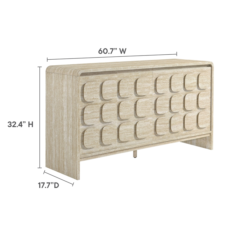 Modway Toscana Premium Laminate Sideboard in Travertine