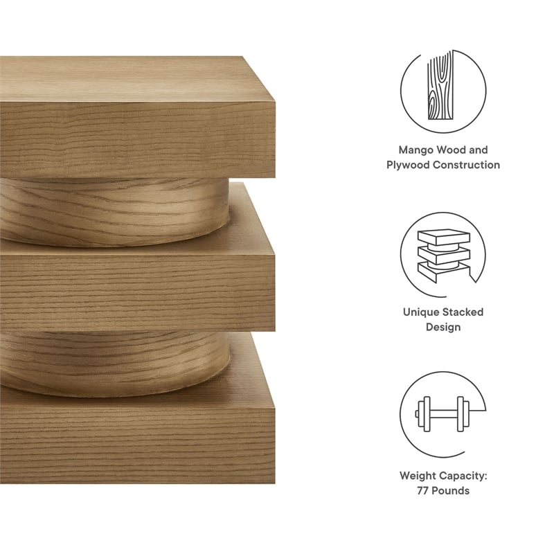 Perpetuate End Table in Caramel Ash