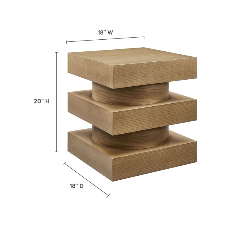 Perpetuate End Table in Caramel Ash