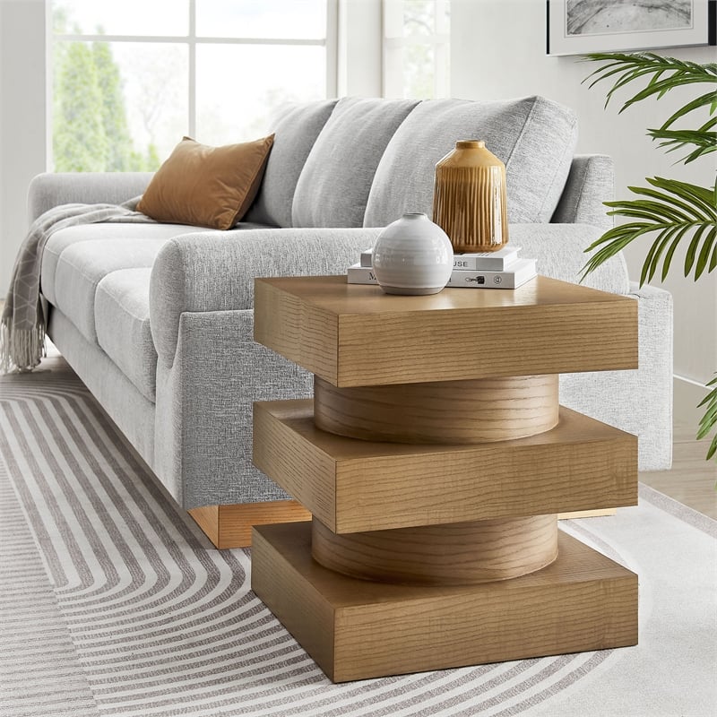 Perpetuate End Table in Caramel Ash