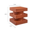 Modway Perpetuate Mango Wood End Table in Cayenne