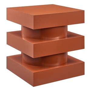 Modway Perpetuate Mango Wood End Table in Cayenne