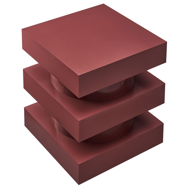 Modway Perpetuate Mango Wood End Table in Spiced Apple