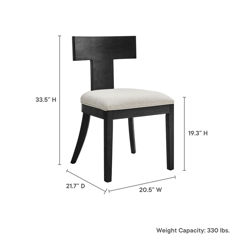 Peregrine Dining Chairs Set of 2 in Black Heathered Weave Ivory