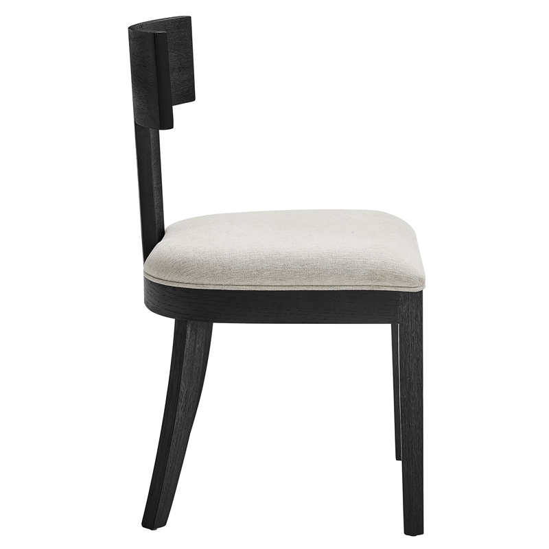 Peregrine Dining Chairs Set of 2 in Black Heathered Weave Ivory