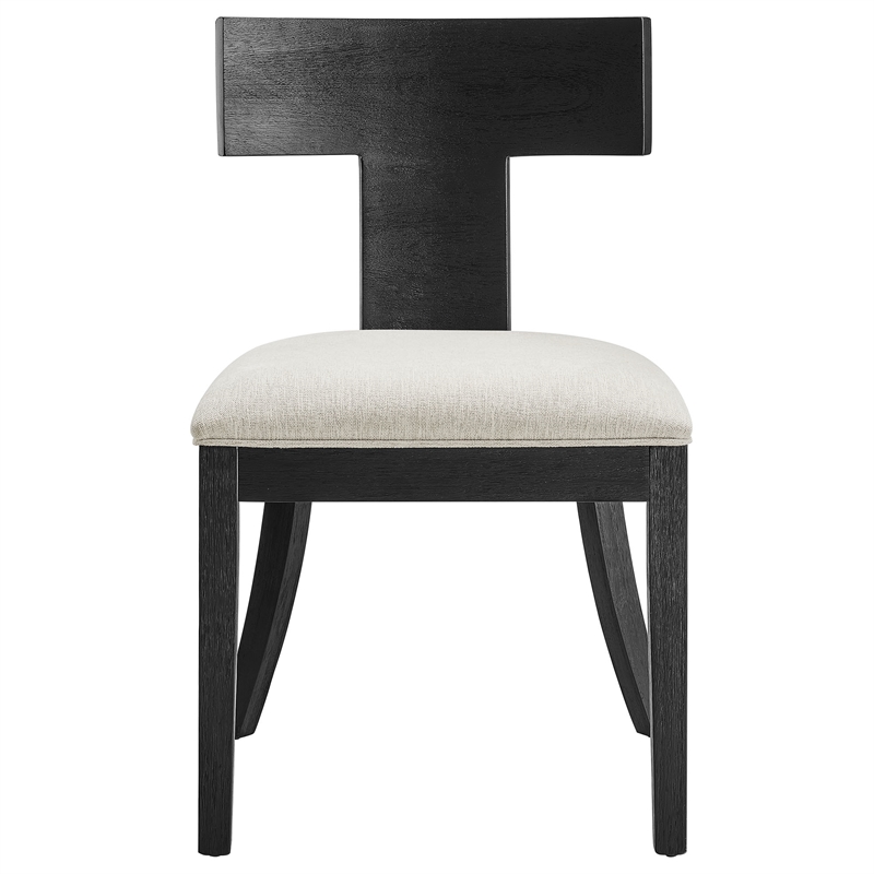 Peregrine Dining Chairs Set of 2 in Black Heathered Weave Ivory