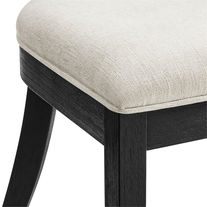 Peregrine Dining Chairs Set of 2 in Black Heathered Weave Ivory