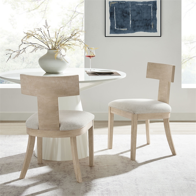 Peregrine Dining Chairs Set of 2 in Natural Heathered Weave Ivory