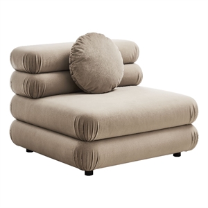 Jubilee Armless Chair in Taupe