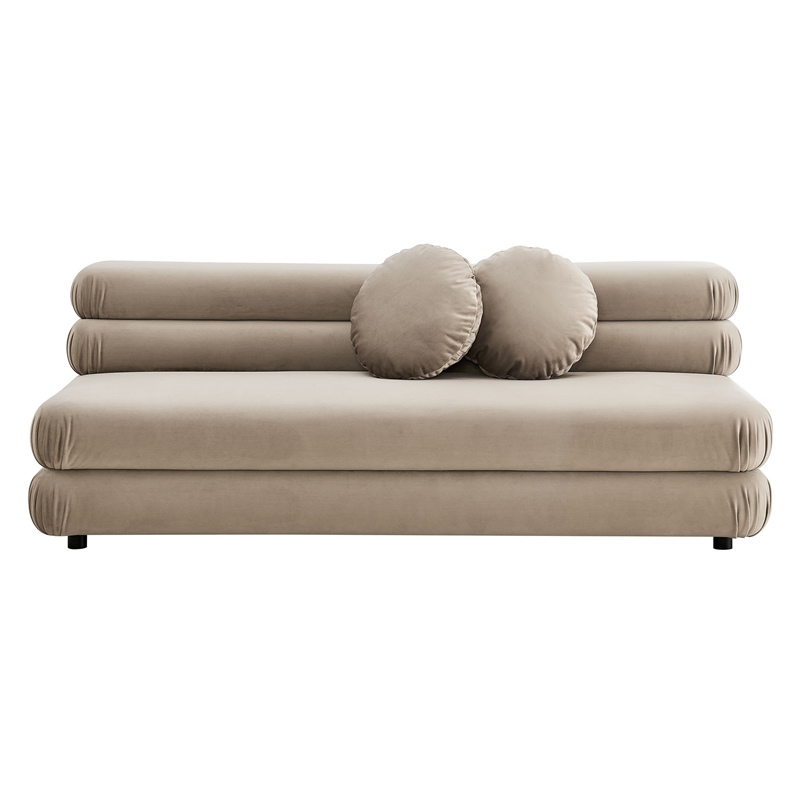 Jubilee Armless Loveseat in Taupe