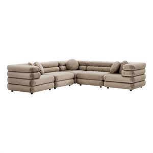 Jubilee 5-Piece Sectional Sofa in Taupe