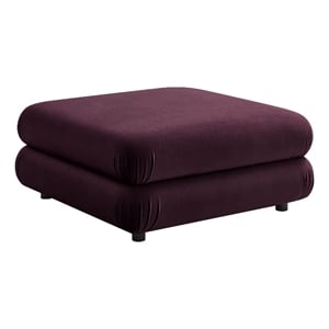 Modway Jubilee Performance Velvet Ottoman in Mulberry