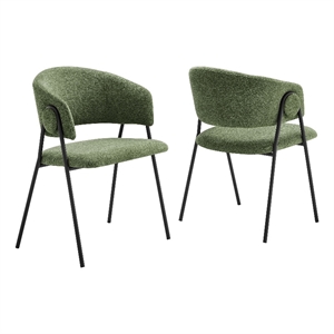 Nella Dining Chairs Set of 2 in Eucalyptus Black