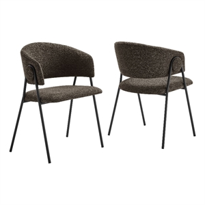 Nella Dining Chairs Set of 2 in Java Black