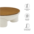 Tridome Storage Coffee Table in Natural Ivory