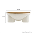 Tridome Storage Coffee Table in Natural Ivory