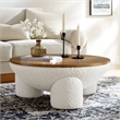 Tridome Storage Coffee Table in Natural Ivory