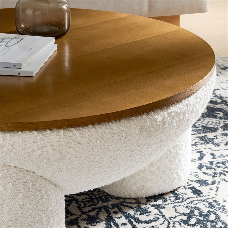 Tridome Storage Coffee Table in Natural Ivory