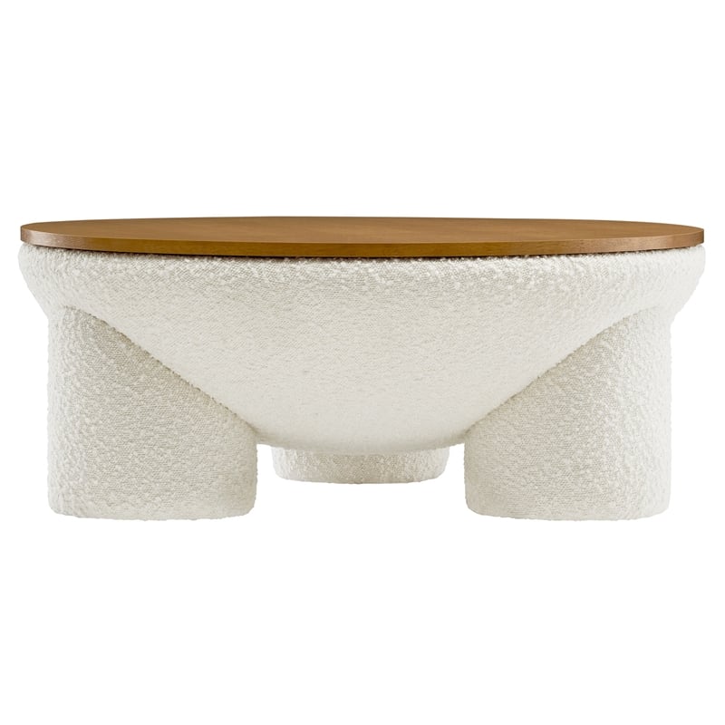 Tridome Storage Coffee Table in Natural Ivory