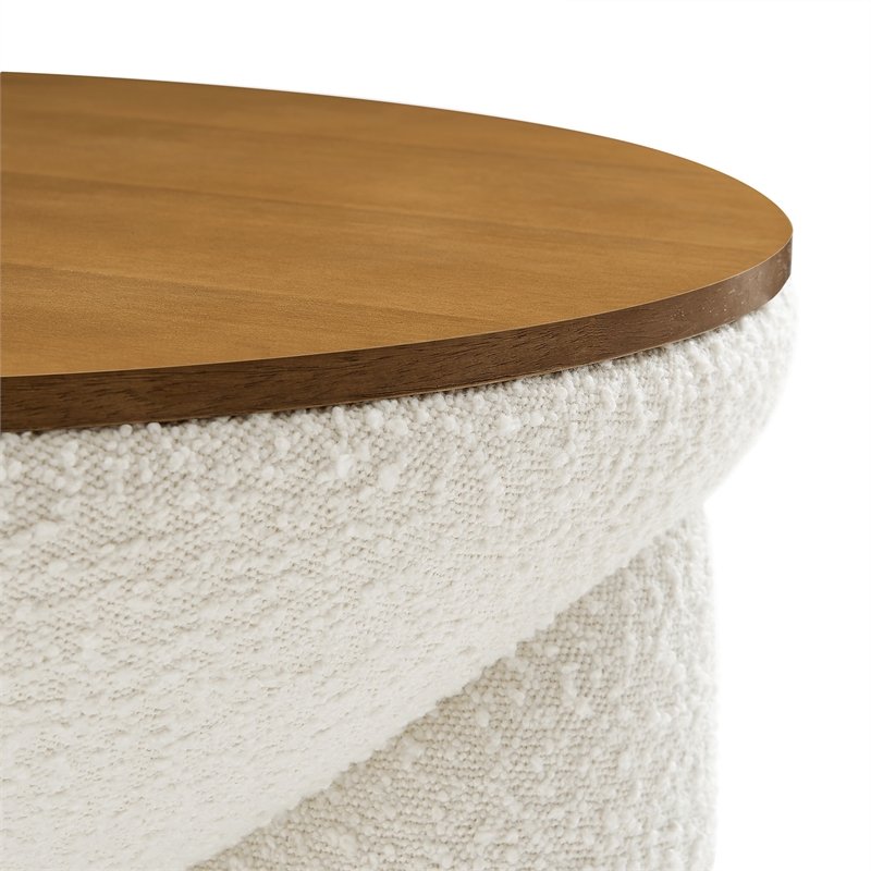 Tridome Storage Coffee Table in Natural Ivory