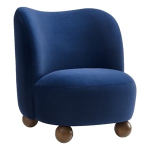 Monroe Accent Chair in Midnight Blue Walnut