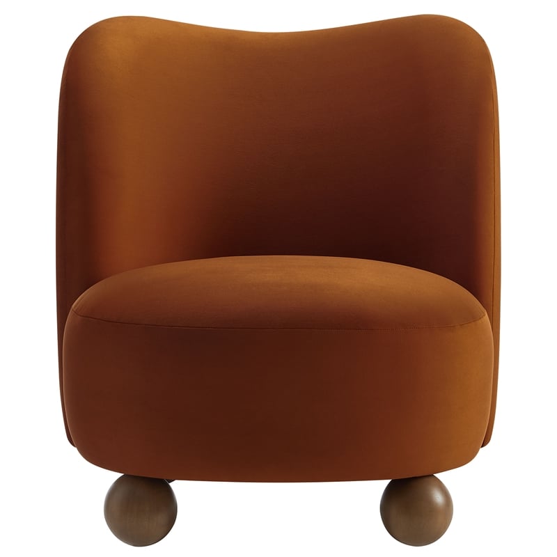 Monroe Accent Chair in Rust Walnut