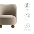 Monroe Accent Chair in Taupe Walnut