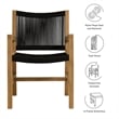 Vienna Dining Armchairs Set of 2 in Natural Black
