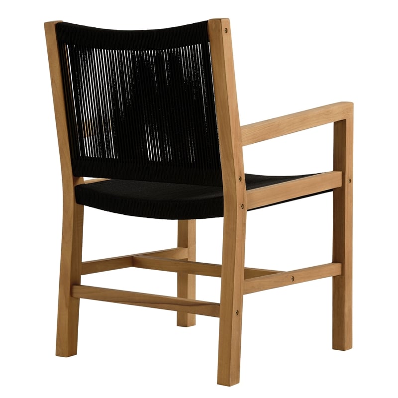 Vienna Dining Armchairs Set of 2 in Natural Black