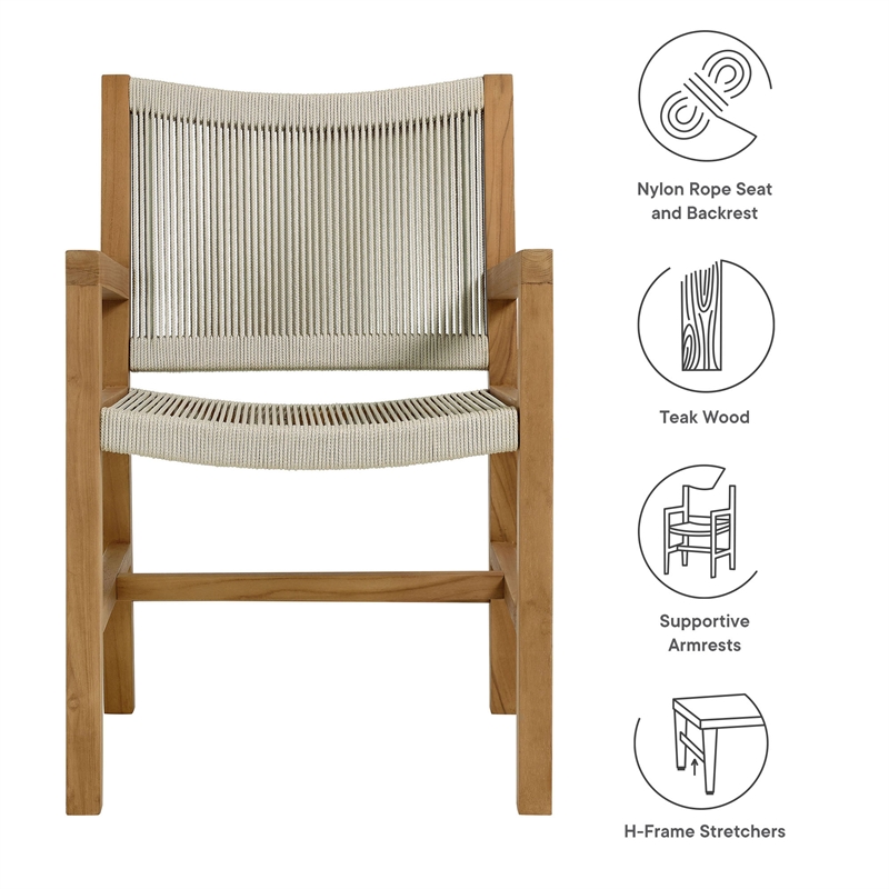 Vienna Dining Armchairs Set of 2 in Natural Natural