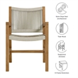 Vienna Dining Armchairs Set of 2 in Natural Natural